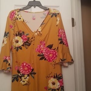 Yellow flower dress